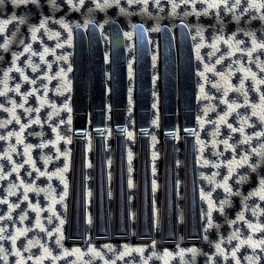 Gorham Marabella Stainless‎ Dinner Knife set of 6, 9 1/2